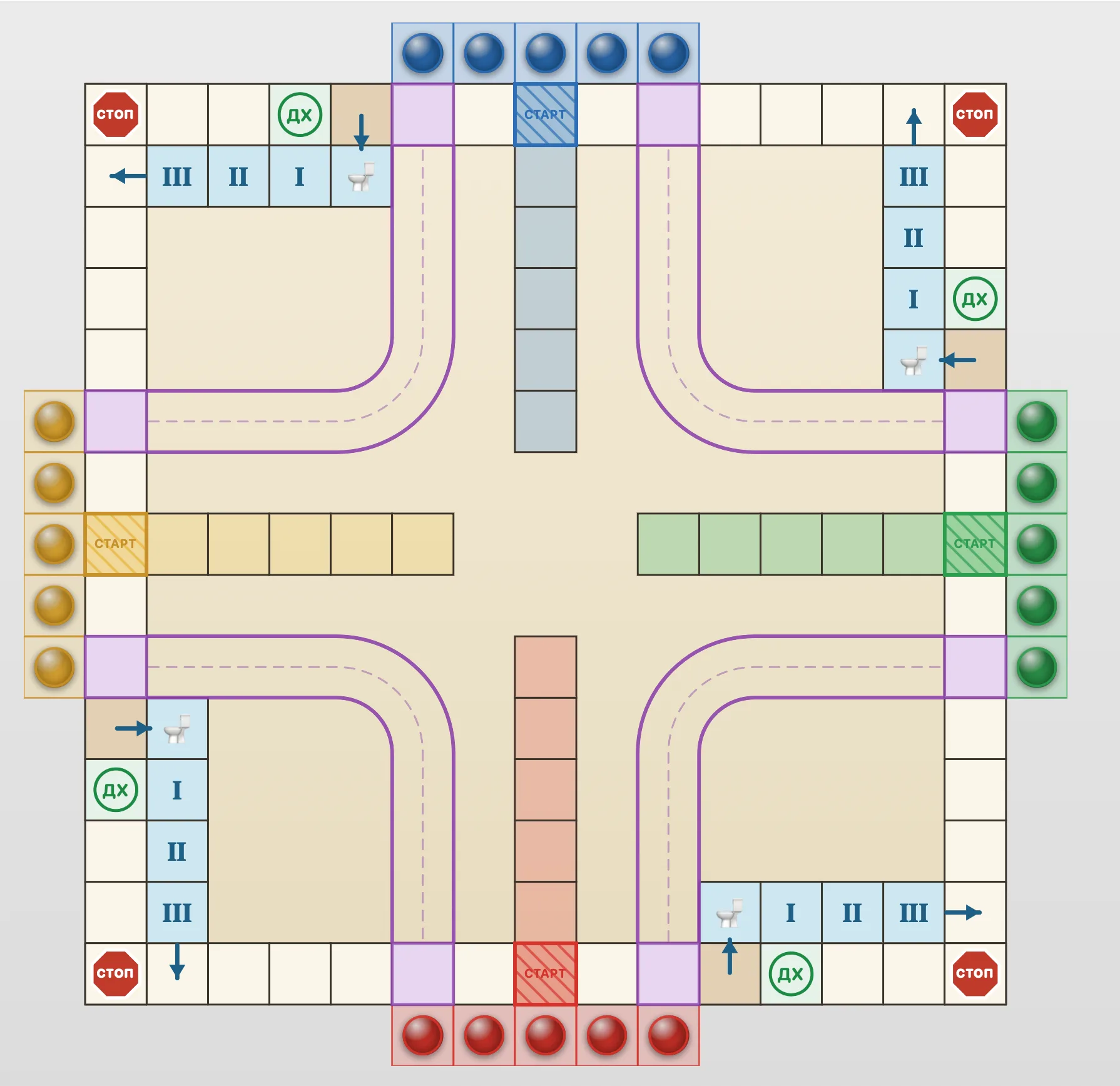 Mandavoshka game board — light theme